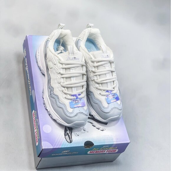 Skechers Dlites Retro Sports Shoes White & Gray